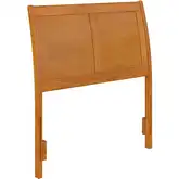 Portland Twin Sleigh Panel Headboard in Light Toffee Wood