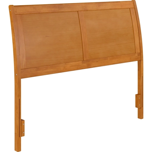 Portland Full Sleigh Panel Headboard in Light Toffee Wood