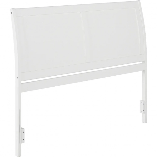 Portland Queen Sleigh Panel Headboard in White Wood