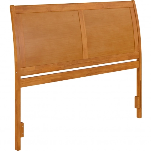 Portland Queen Sleigh Panel Headboard in Light Toffee Wood