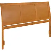 Portland King Sleigh Panel Headboard in Light Toffee Wood