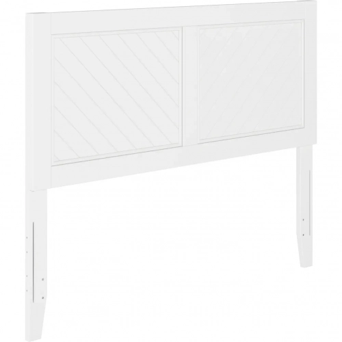 Canyon Full Chevron Panel Headboard in White Wood