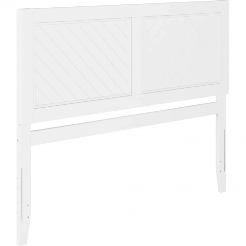 Canyon Queen Chevron Panel Headboard in White Wood