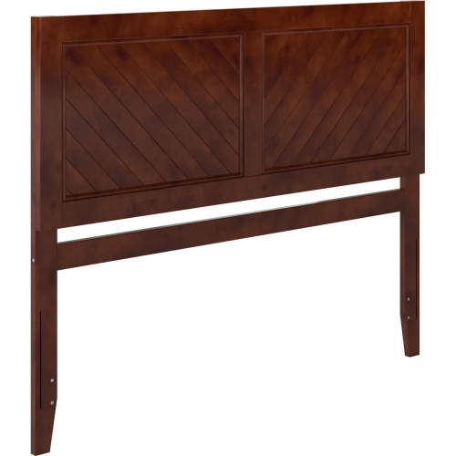 Canyon Queen Chevron Panel Headboard in Walnut Wood