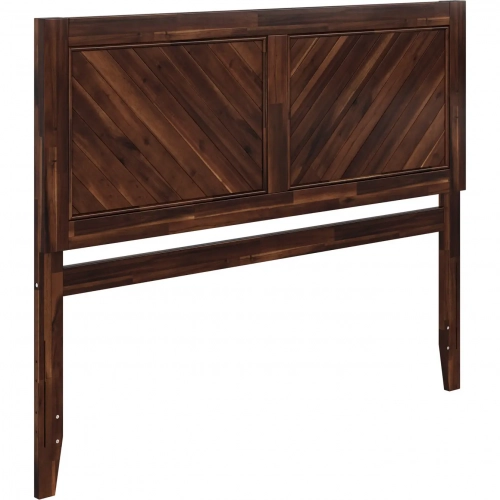 Canyon Queen Chevron Panel Headboard in Barnwood Wood