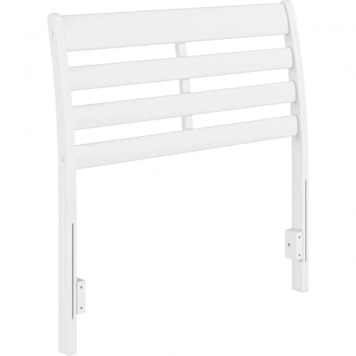 Savannah Twin Headboard with Attachable Charger in White Finish Wood