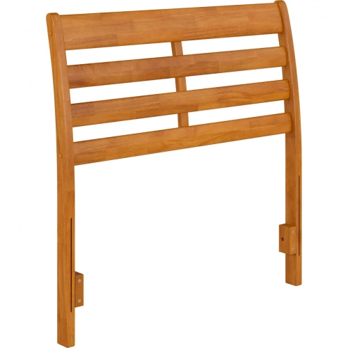 Savannah Twin Headboard with Attachable Charger in Light Toffee Finish Wood