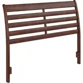 Savannah Queen Headboard with Attachable Charger in Walnut Finish Wood