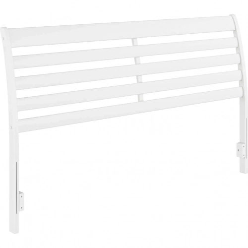 Savannah King Headboard with Attachable Charger in White Finish Wood