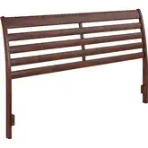 Savannah King Headboard with Attachable Charger in Walnut Finish Wood