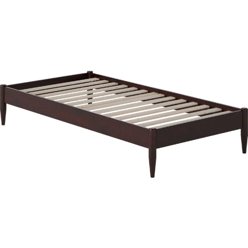 Pasadena 12" Twin XL Platform Bed Frame in Espresso Finish Wood