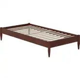 Pasadena 12" Twin XL Platform Bed Frame in Walnut Finish Wood