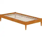 Pasadena 14" Twin XL Platform Bed Frame in Light Toffee Finish Wood