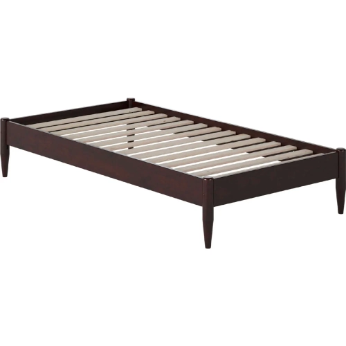 Pasadena 14" Twin Platform Bed Frame in Espresso Finish Wood