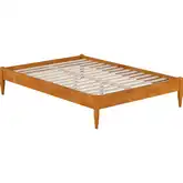 Pasadena 14" Full Platform Bed Frame in Light Toffee Finish Wood