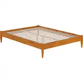 Pasadena 14" Queen Platform Bed Frame in Light Toffee Finish Wood
