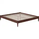Pasadena 12" King Platform Bed Frame in Walnut Finish Wood