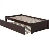 Concord Twin XL Bed with Footboard & Twin Extra Long Trundle in Espresso