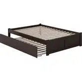 Urban Concord Full Bed with Flat Panel Footboard & Trundle in Espresso