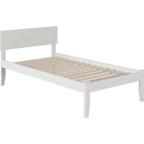 Orlando Twin XL Bed with Open Footboard in White
