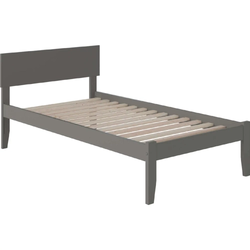 Orlando Twin XL Platform Bed with Open Footboard in Atlantic Grey