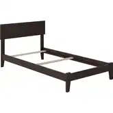 Orlando Twin XL Bed with Open Footboard & Turbo Charger in Espresso