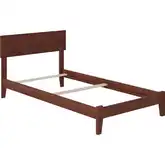 Orlando Twin XL Bed with Open Footboard & Turbo Charger in Walnut