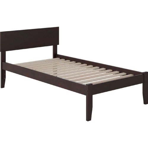 Orlando Twin Bed with Open Foot Rail in Espresso