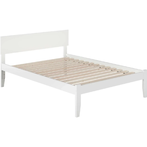 Orlando Full Bed with Open Foot Rail in White