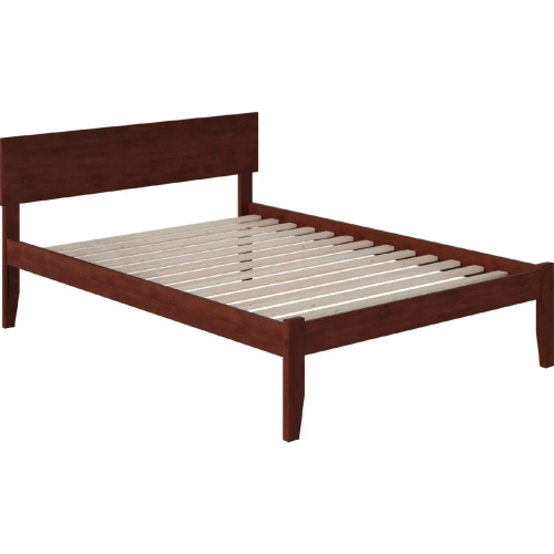 Orlando Full Bed with Open Foot Rail in Antique Walnut