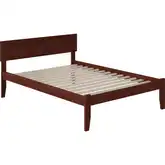 Orlando Full Bed with Open Foot Rail in Antique Walnut