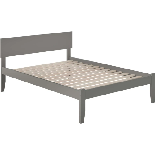 Orlando Full Platform Bed with Open Footboard in Atlantic Grey