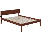Orlando King Bed with Open Foot Rail in Antique Walnut