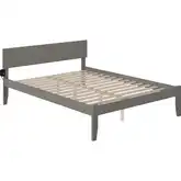 Orlando King Platform Bed with Open Footboard in Atlantic Grey