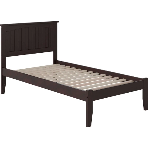 Nantucket Twin XL Bed with Open Footboard in Espresso