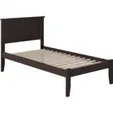 Nantucket Twin XL Bed with Open Footboard in Espresso