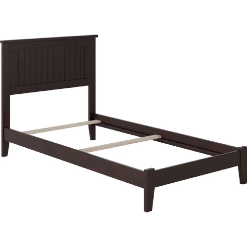 Nantucket Twin XL Bed with Open Footboard & Turbo Charger in Espresso