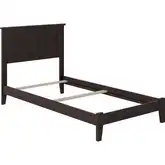 Nantucket Twin XL Bed with Open Footboard & Turbo Charger in Espresso