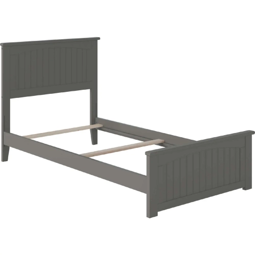 Nantucket Twin XL Bed with Matching Footboard in Atlantic Grey