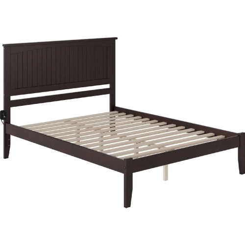 Nantucket Queen Bed with Open Footboard in Espresso