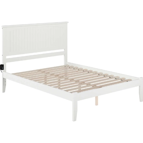 Nantucket Queen Bed with Open Footboard in White
