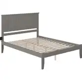 Nantucket Queen Platform Bed with Open Footboard in Atlantic Grey