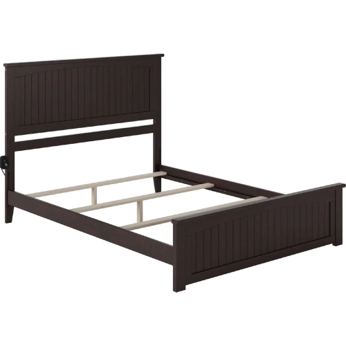 Nantucket Queen Bed with Matching Footboard in Espresso