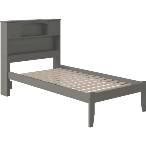 Newport Twin Platform Bed with Open Footboard in Atlantic Grey