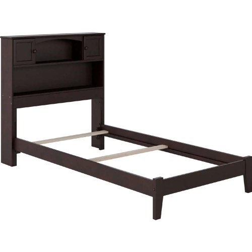 Newport Twin Bed with Open Footboard & Turbo Charger in Espresso