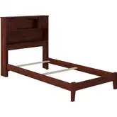 Newport Twin Bed with Open Footboard & Turbo Charger in Walnut