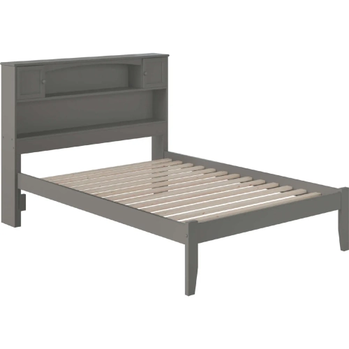 Newport Full Platform Bed with Open Footboard in Atlantic Grey