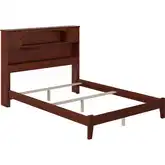 Newport Full Bed with Open Footboard & Turbo Charger in Walnut