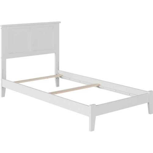 Madison Twin XL Foundation Bed in White Wood