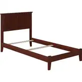 Madison Twin XL Foundation Bed in Walnut Wood